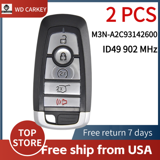 2017-2020 Ford / 5-Button Smart Key / M3N-A2C93142600   902 MHz